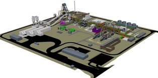 An artist's impression of Air Product's Tees Valley gasification facility
